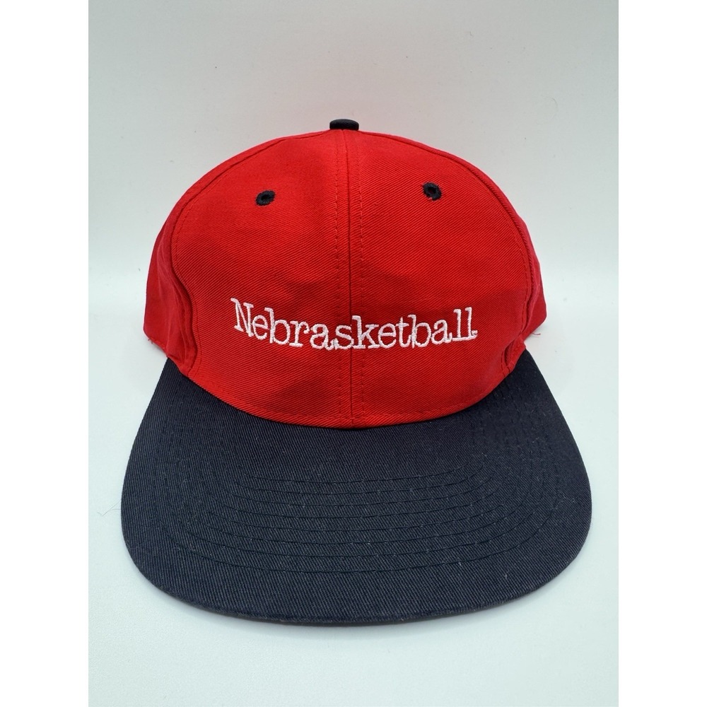 Nebraska Cornhuskers Nebrasketball Snapback Hat Red Black NCAA Cap Adult